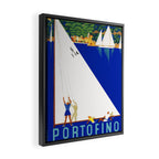 1941 PORTOFINO Italy Travel Poster Framed Canvas Print Gallery Image 2