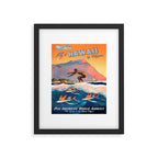1947 Fly To Hawaii By Clipper Pan American Travel Poster Framed Art Print Gallery Image 5