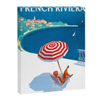 1954 FRENCH RIVIERA Travel Poster Canvas Print Gallery Image 6
