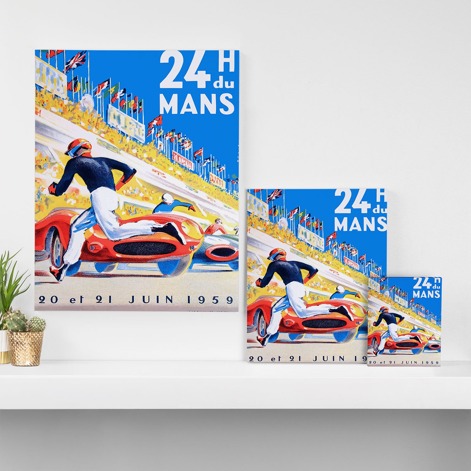 1959 24 Hours of Le Mans Race Poster Canvas Print Gallery Image 3