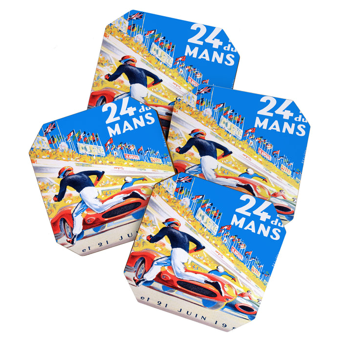 1959 24 Hours of Le Mans Race Poster Coaster Gallery Image 1