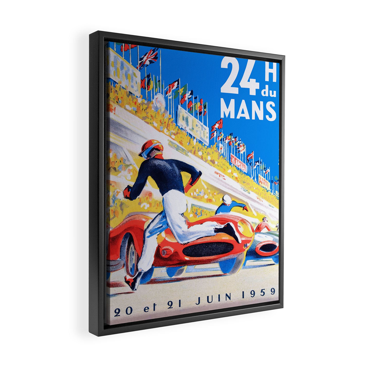 1959 24 Hours of Le Mans Race Poster Framed Canvas Print Gallery Image 2