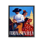 1961 SPAIN Feria De Sevilla Poster Framed Canvas Print Gallery Image 6