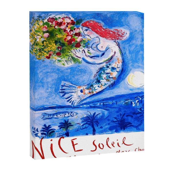 1962 FRANCE Marc Chagall Nice Soleil Fleurs Travel Poster Canvas Print Gallery Image 1