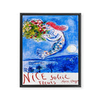 1962 FRANCE Marc Chagall Nice Soleil Fleurs Travel Poster Framed Canvas Print Gallery Image 6