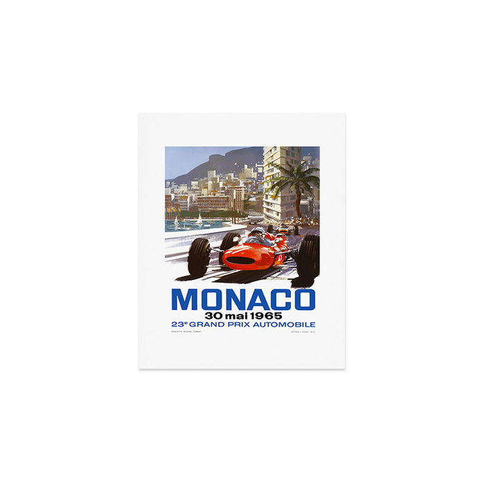 1965 Monaco Grand Prix Racing Poster Art Print Gallery Image 1