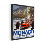 1965 Monaco Grand Prix Racing Poster Framed Canvas Print Gallery Image 2