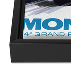 1966 MONACO Grand Prix Racing Poster Framed Canvas Print Gallery Image 3
