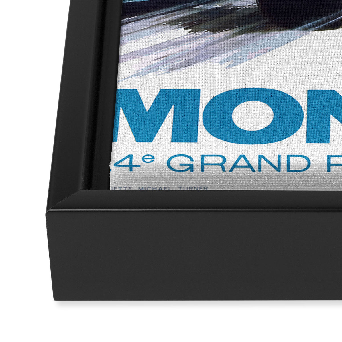 1966 MONACO Grand Prix Racing Poster Framed Canvas Print Gallery Image 3