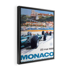 1966 MONACO Grand Prix Racing Poster Framed Canvas Print Gallery Image 2
