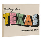 Greetings From Texas - Beige Canvas Print Gallery Image 3