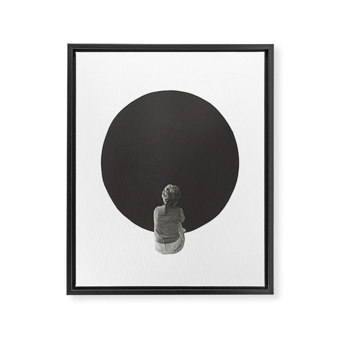 Black Planet Framed Canvas Print Gallery Image 1