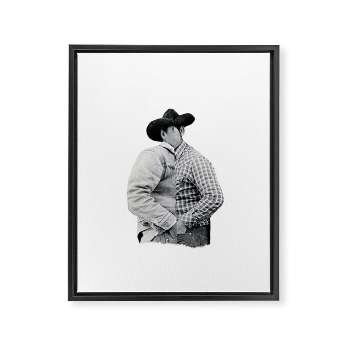 Conversation (Cowboys) Framed Canvas Print Gallery Image 1