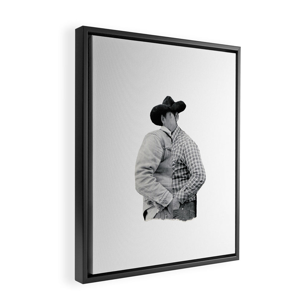Conversation (Cowboys) Framed Canvas Print Gallery Image 2