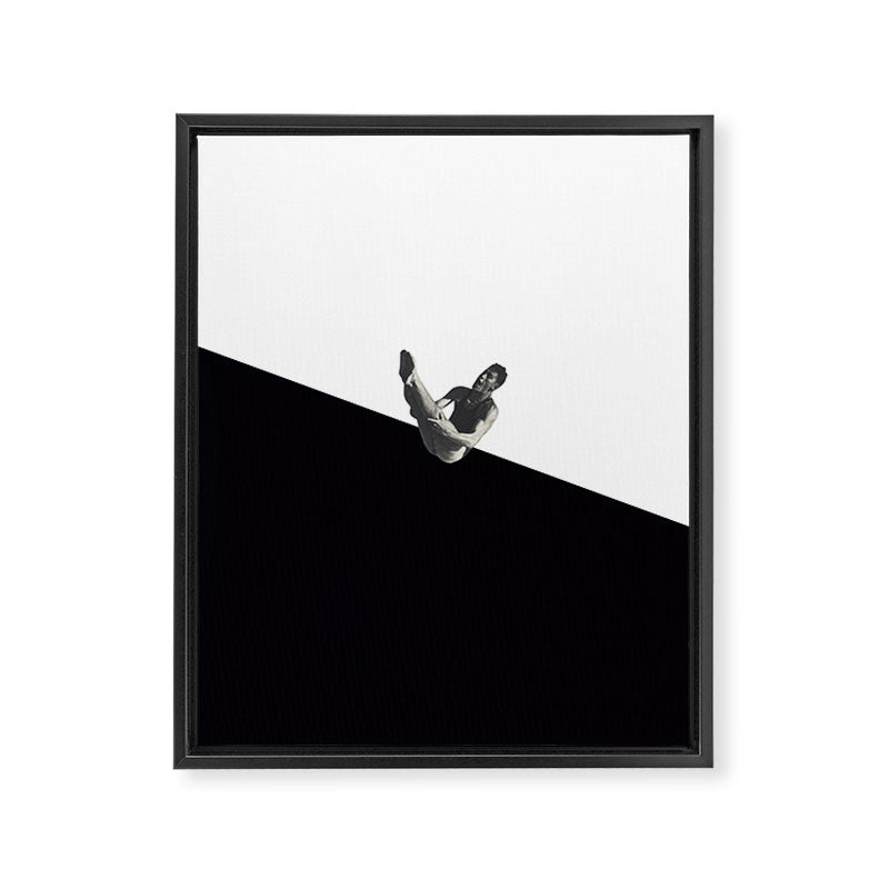 Diver (black) Framed Canvas Print Gallery Image 6