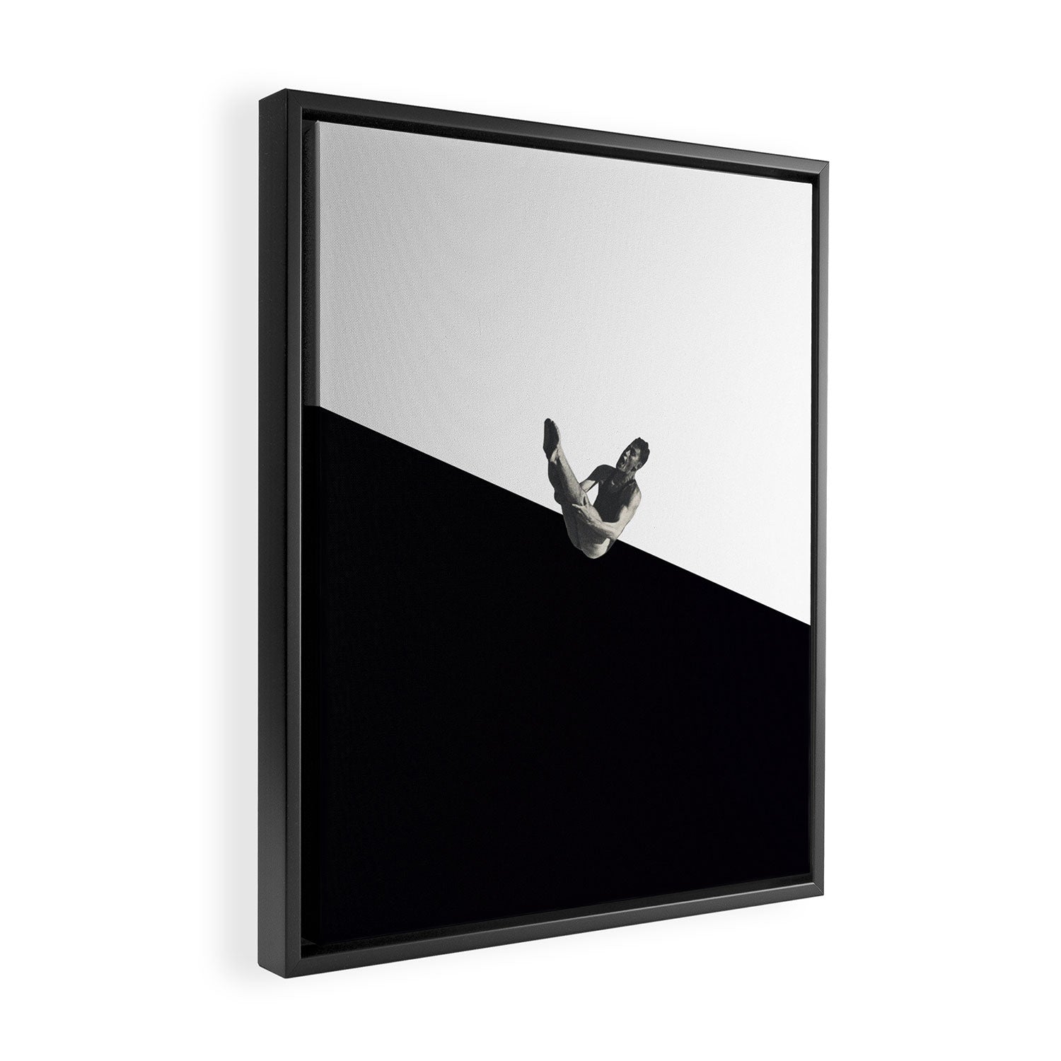 Diver (black) Framed Canvas Print Gallery Image 2