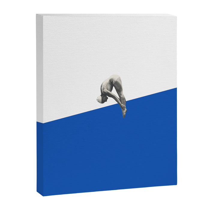 Diver (blue) Canvas Print Gallery Image 1