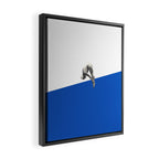 Diver (blue) Framed Canvas Print Gallery Image 2