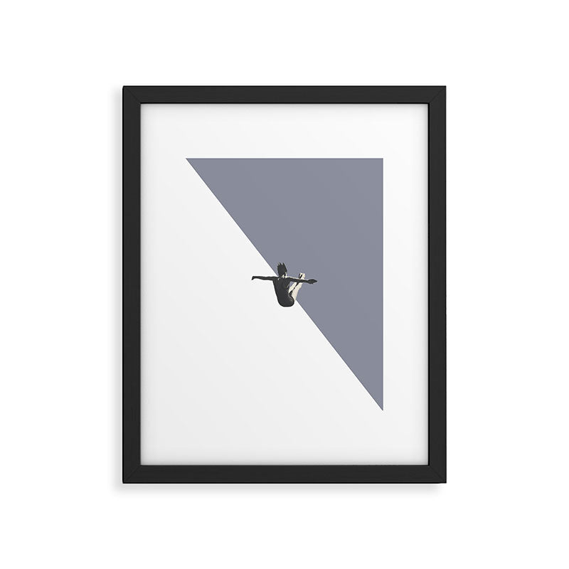 Diver (grey) Framed Art Print Gallery Image 5