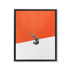 Diver (orange) Framed Canvas Print Gallery Image 6