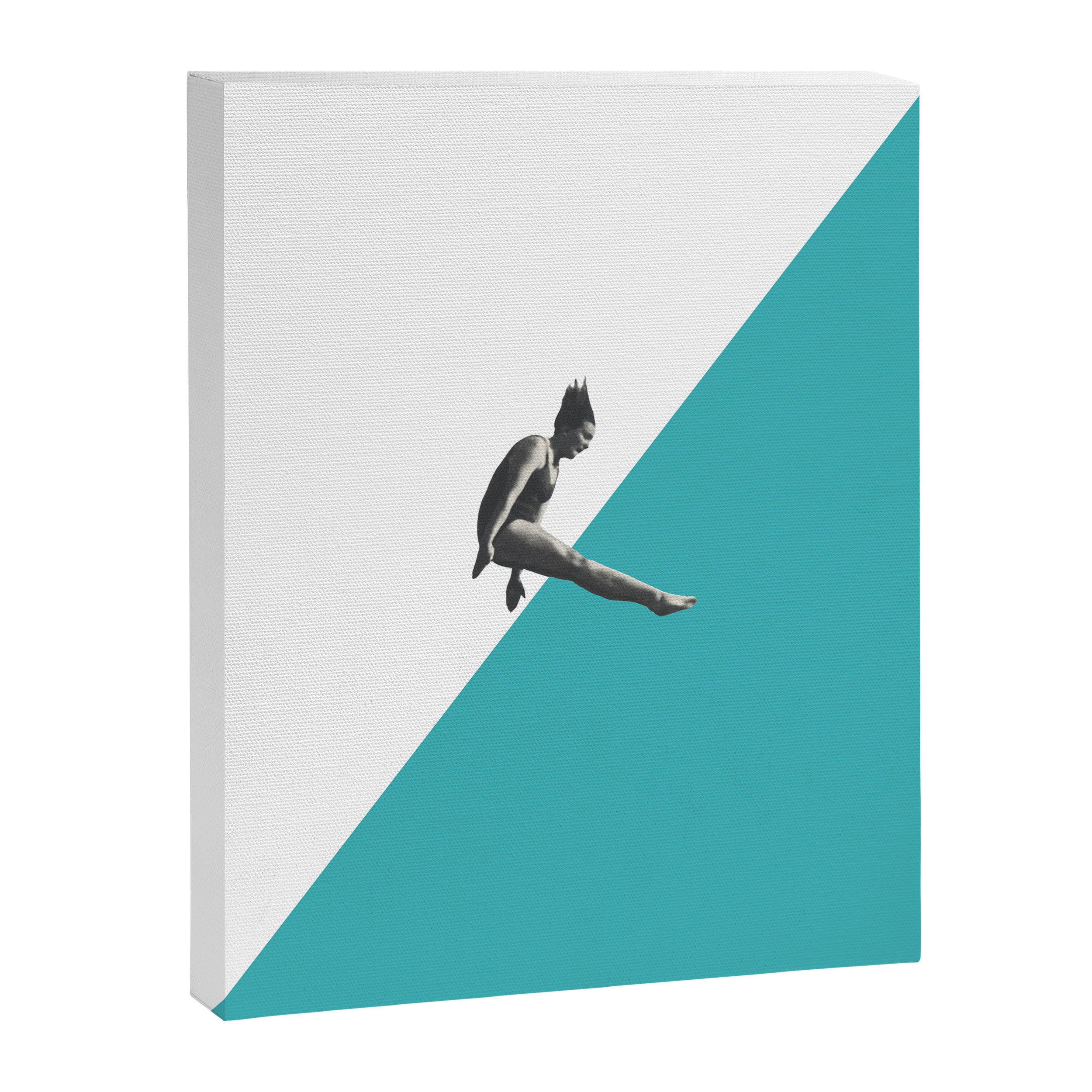 Diver (turquoise) Canvas Print Gallery Image 6