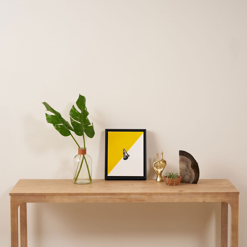 Diver (yellow) Framed Canvas Print Gallery Image 4