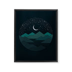 Between The Mountains And The Stars Framed Canvas Print Gallery Image 3