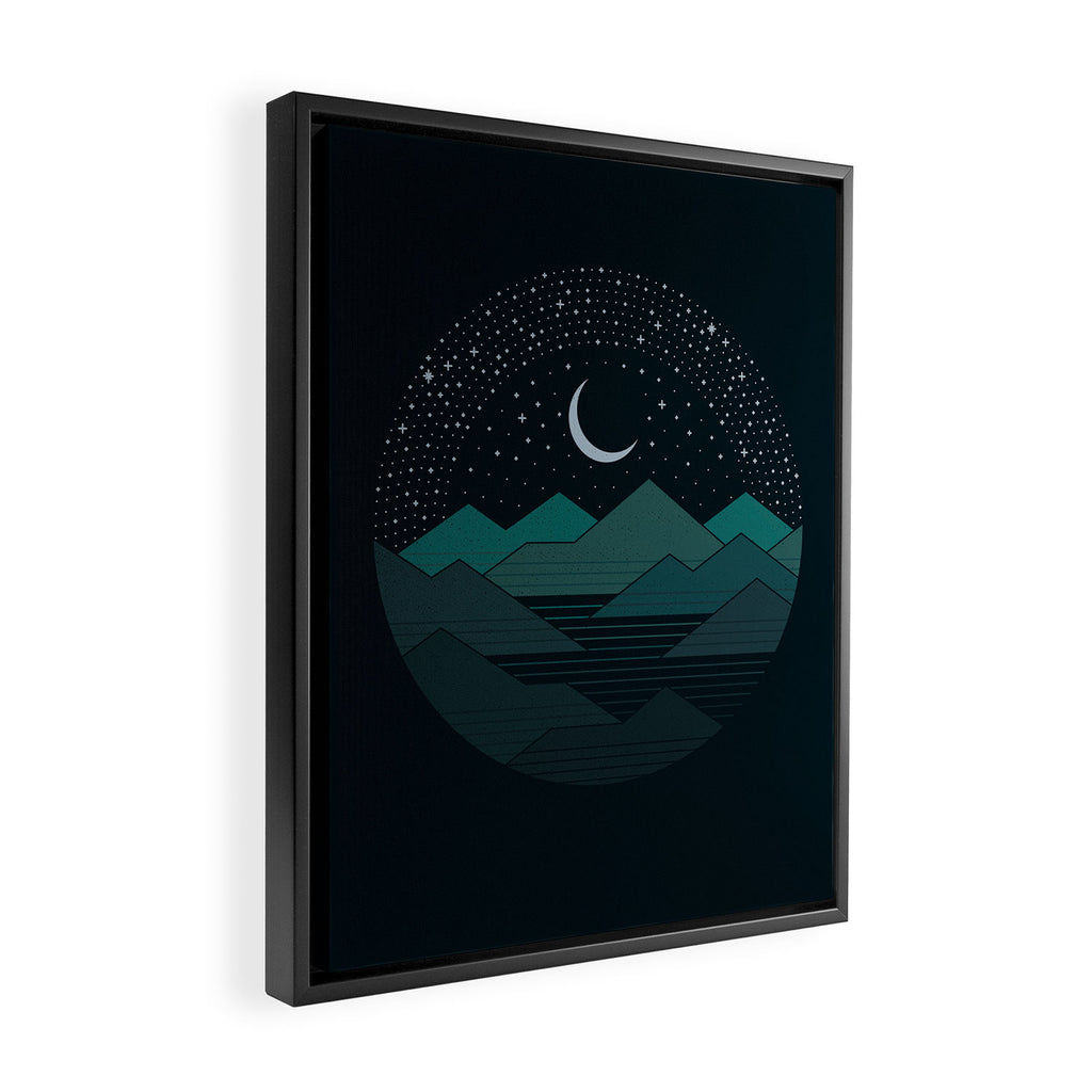 Between The Mountains And The Stars Framed Canvas Print Gallery Image 2
