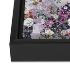 Botanical Flowers Purple Framed Canvas Print Gallery Image 3