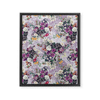 Botanical Flowers Purple Framed Canvas Print Gallery Image 6