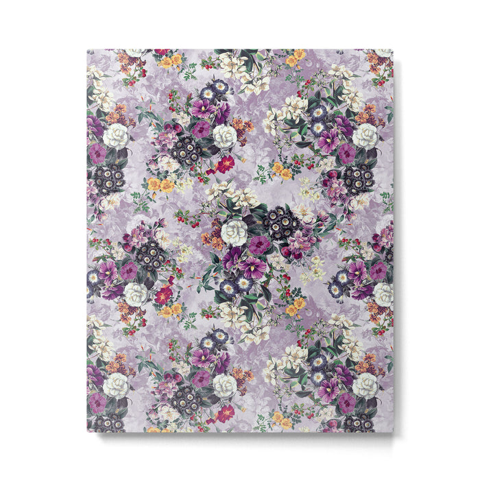 Botanical Flowers Purple Metal Print Gallery Image 1