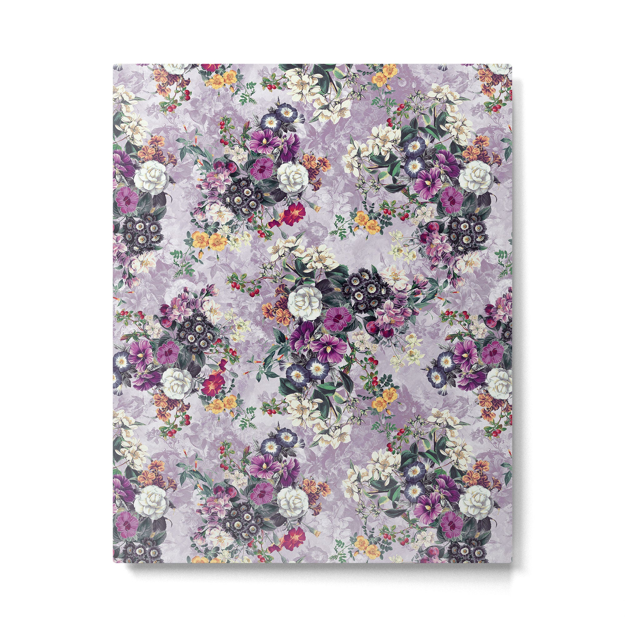 Botanical Flowers Purple Metal Print Gallery Image 4
