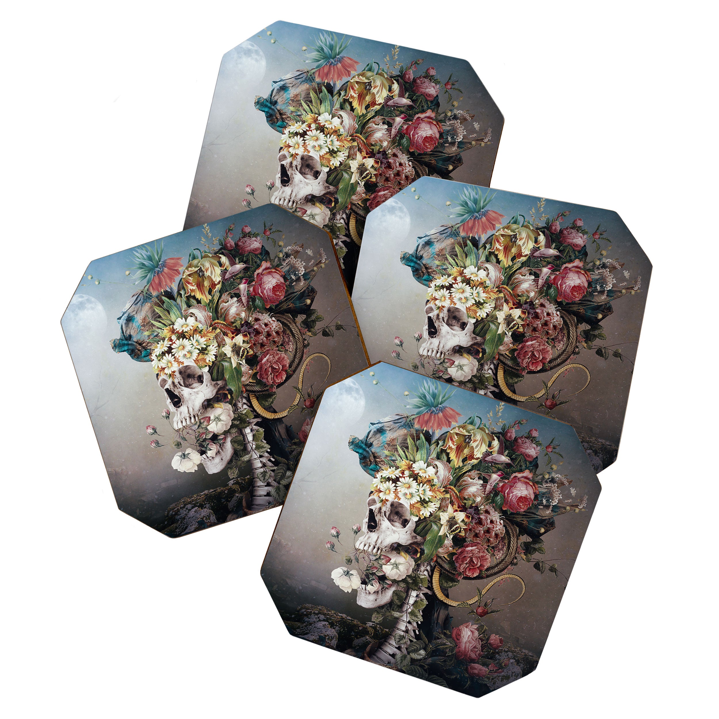 Flower skull Coaster Gallery Image 1