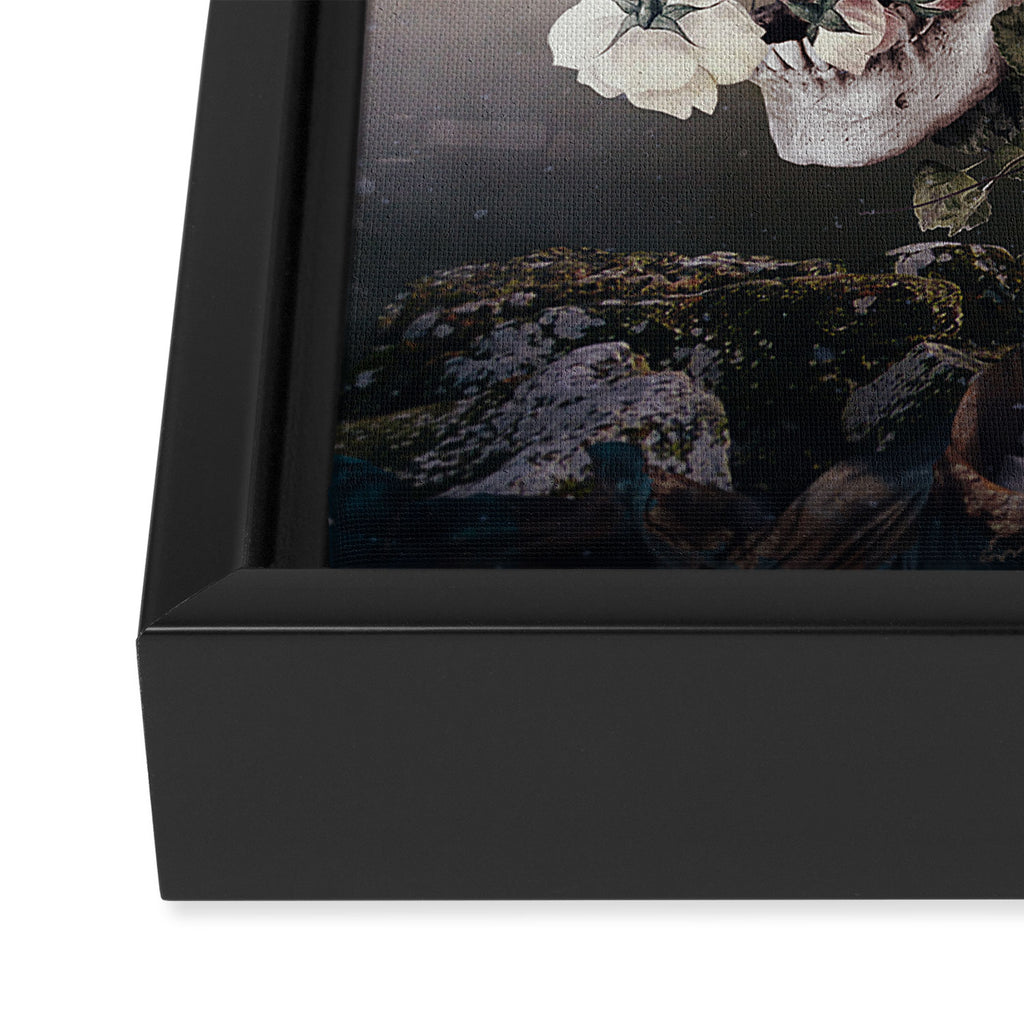 Flower skull Framed Canvas Print Gallery Image 3