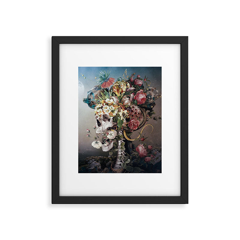Flower skull Framed Art Print Gallery Image 6
