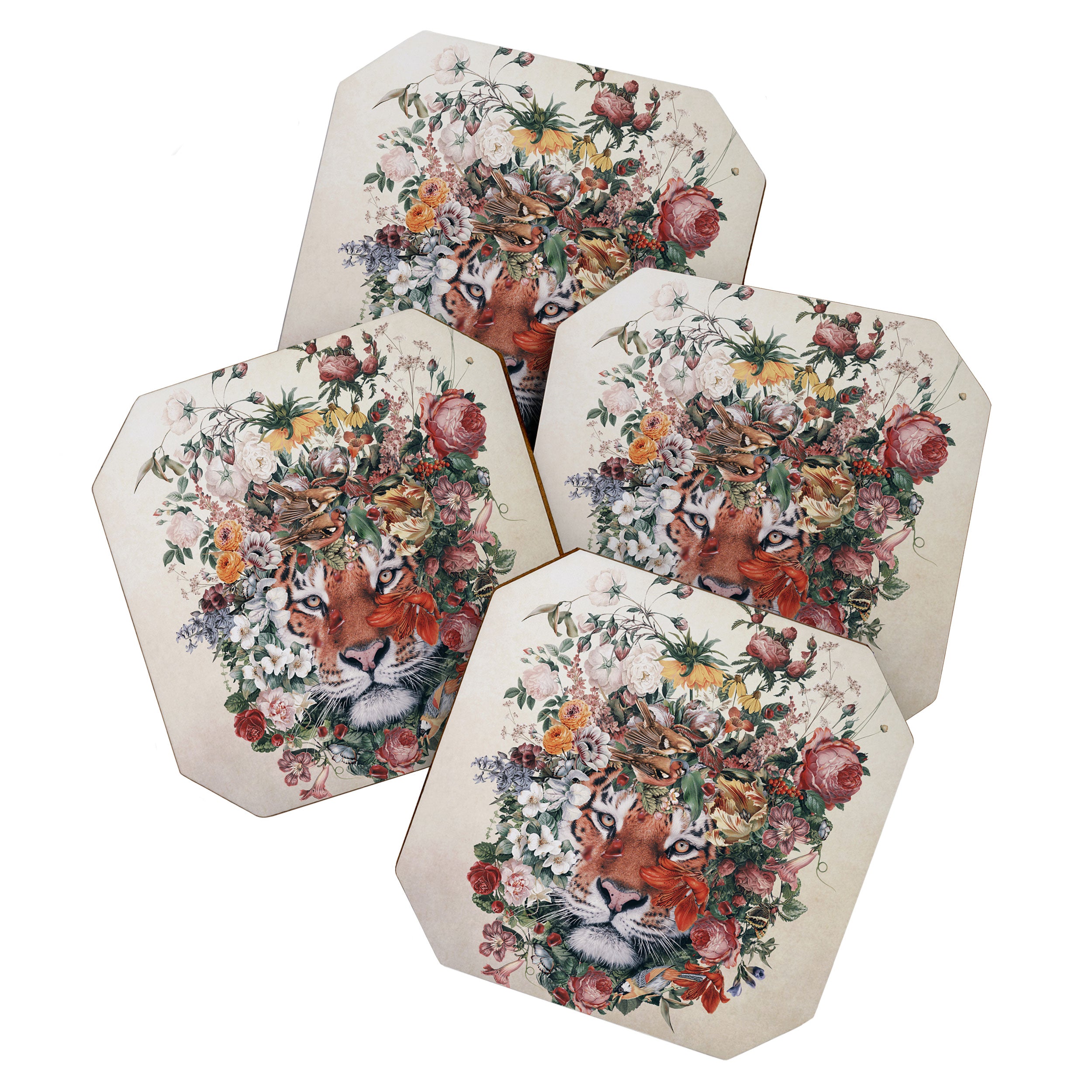 Flower Tiger Coaster Gallery Image 1