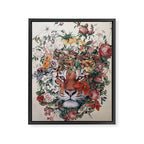 Flower Tiger Framed Canvas Print Gallery Image 6