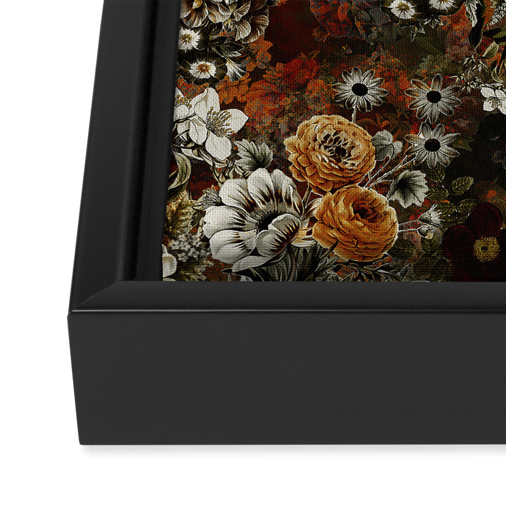 Night Garden Gold Framed Canvas Print Gallery Image 3
