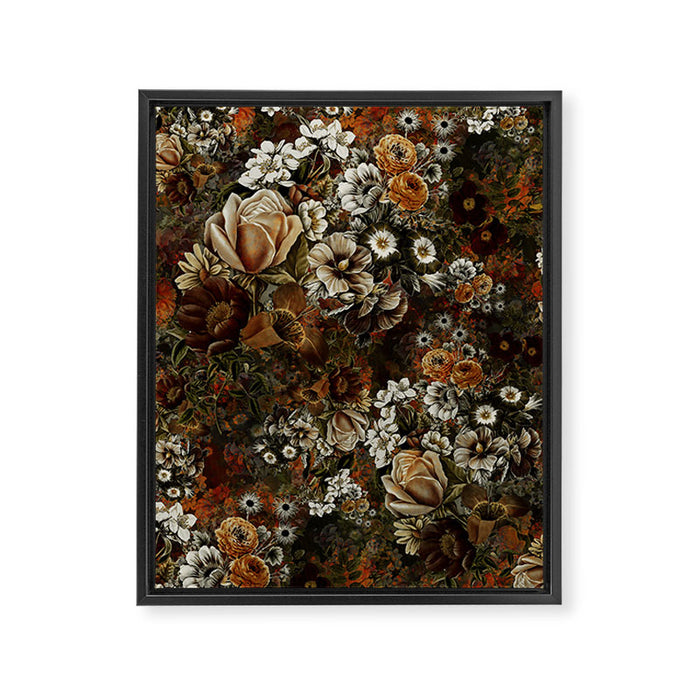 Night Garden Gold Framed Canvas Print Gallery Image 1