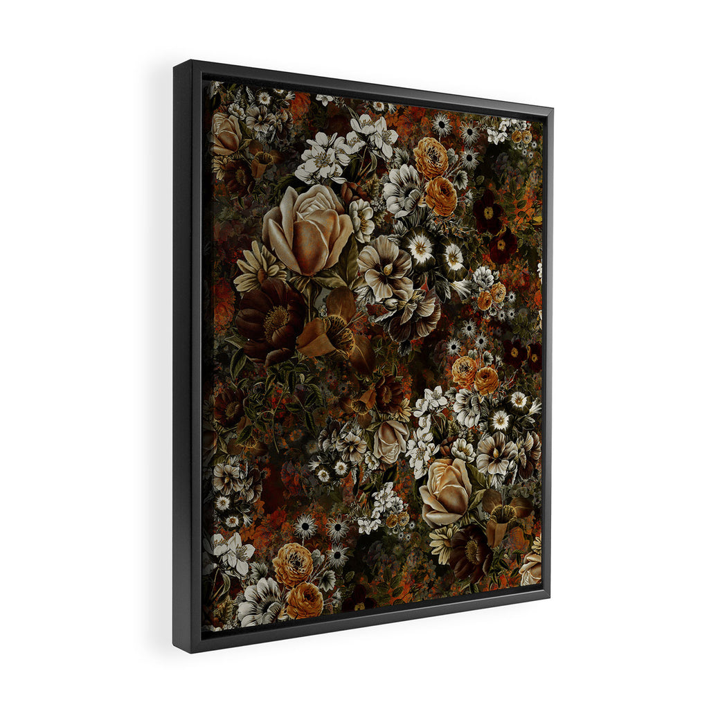 Night Garden Gold Framed Canvas Print Gallery Image 2