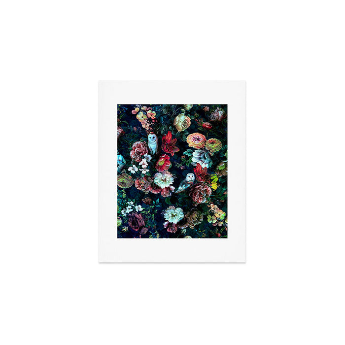 Night Garden Owls Art Print Gallery Image 1