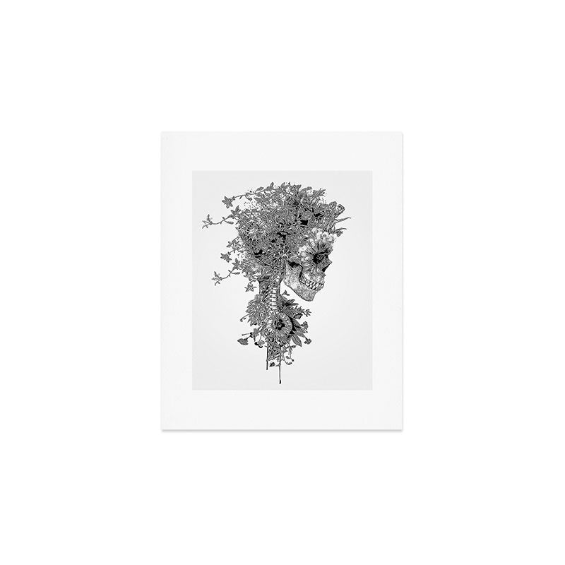 Skull BW Art Print Gallery Image 1