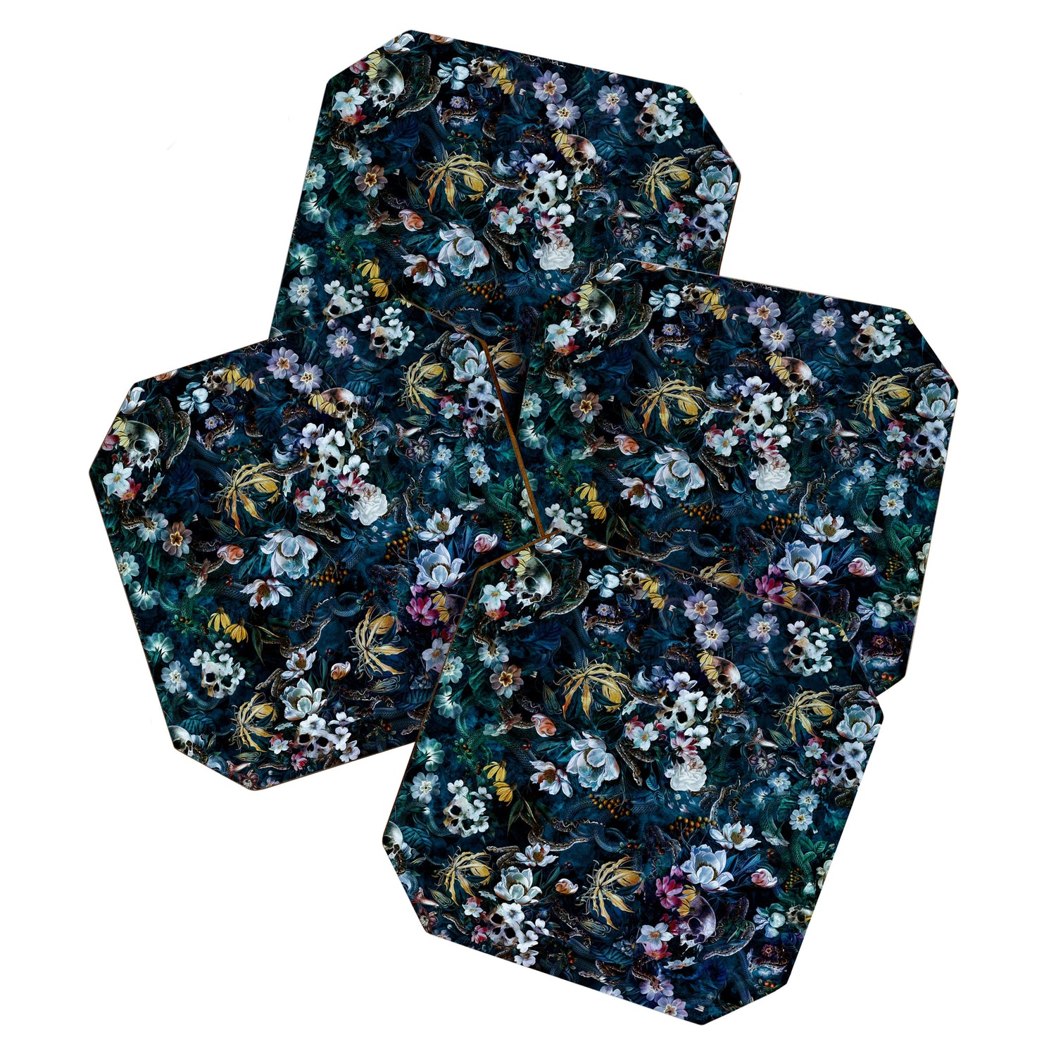 Skull Snake and Flowers Coaster Gallery Image 1