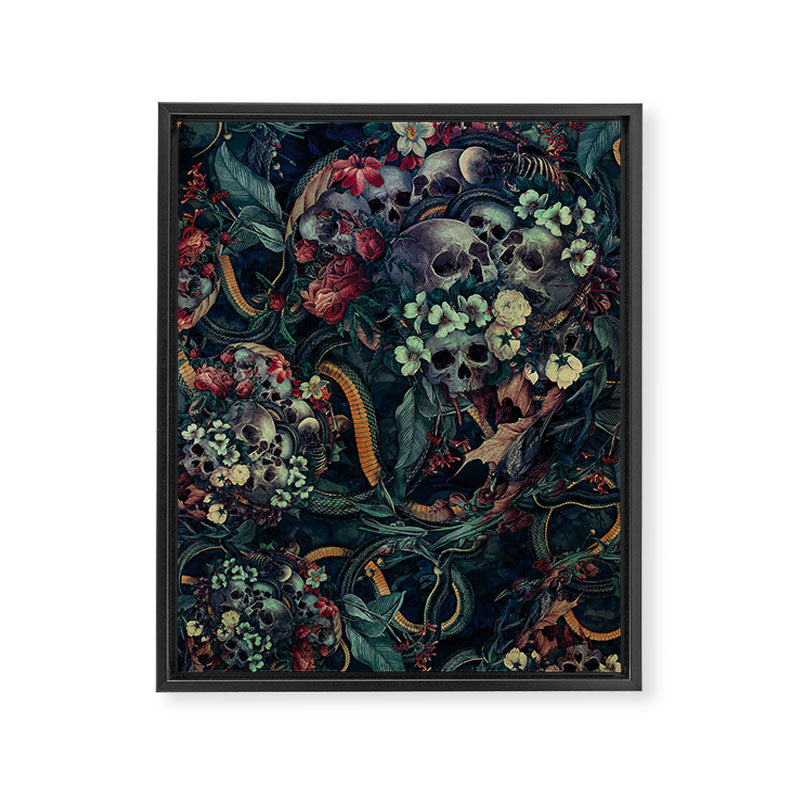Skulls and Snakes Framed Canvas Print Gallery Image 6