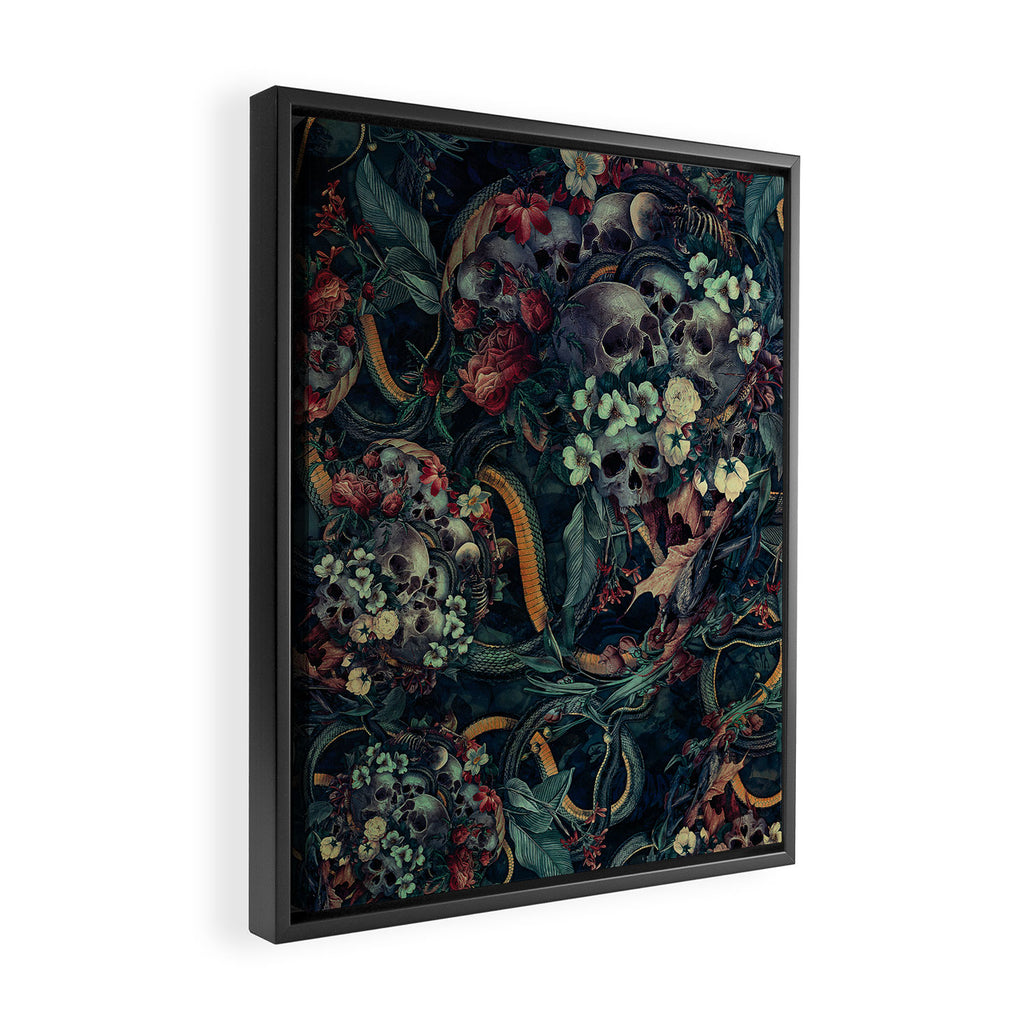Skulls and Snakes Framed Canvas Print Gallery Image 2