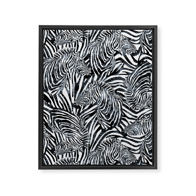 Zebra Framed Canvas Print Gallery Image 6