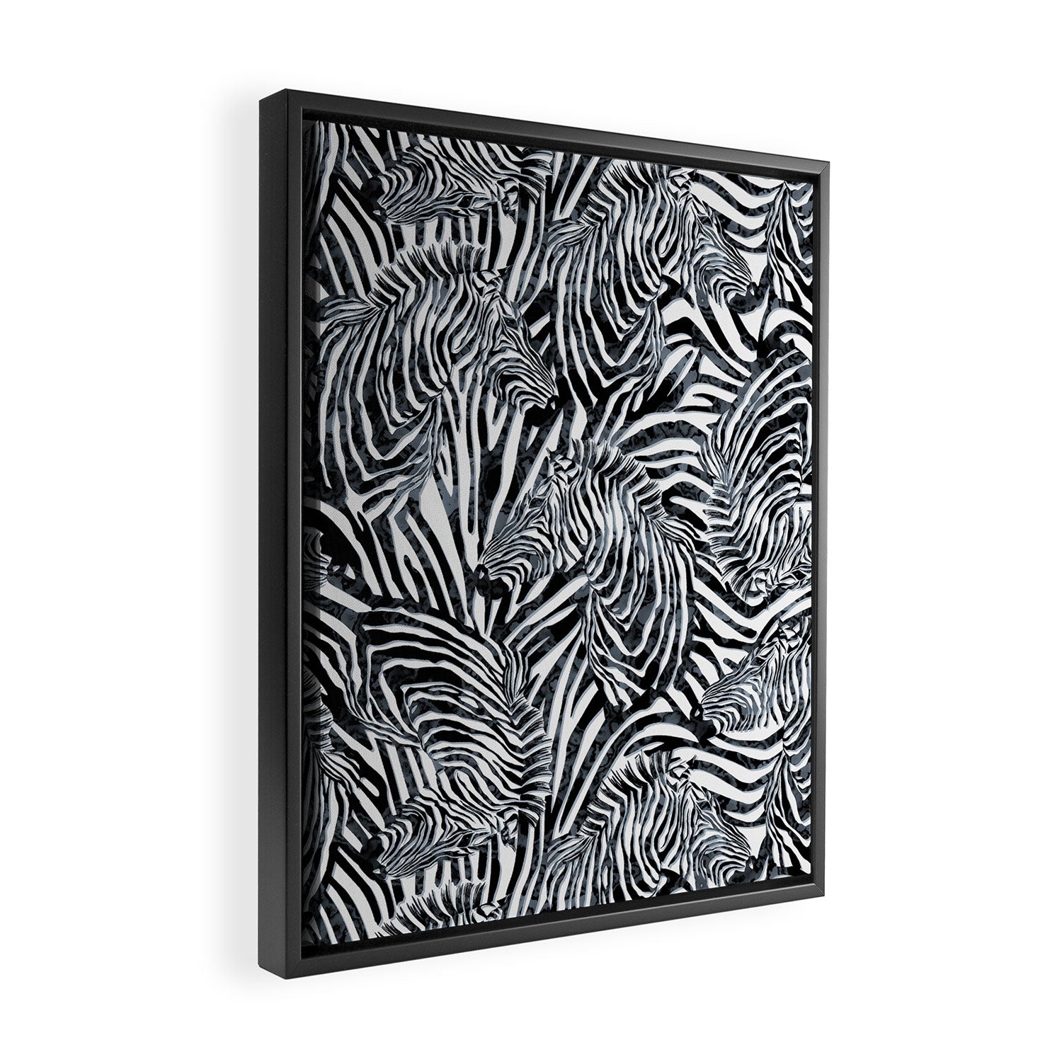 Zebra Framed Canvas Print Gallery Image 2