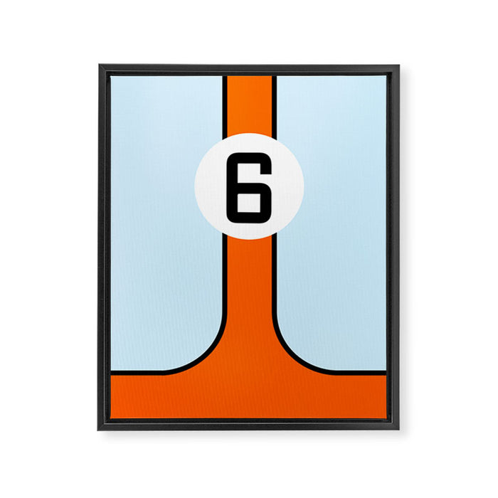 Gulf Le Mans Tribute design Framed Canvas Print Gallery Image 1