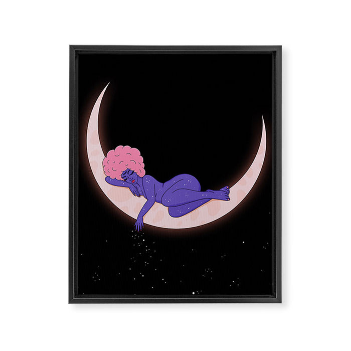 Moon Girl Framed Canvas Print Gallery Image 1