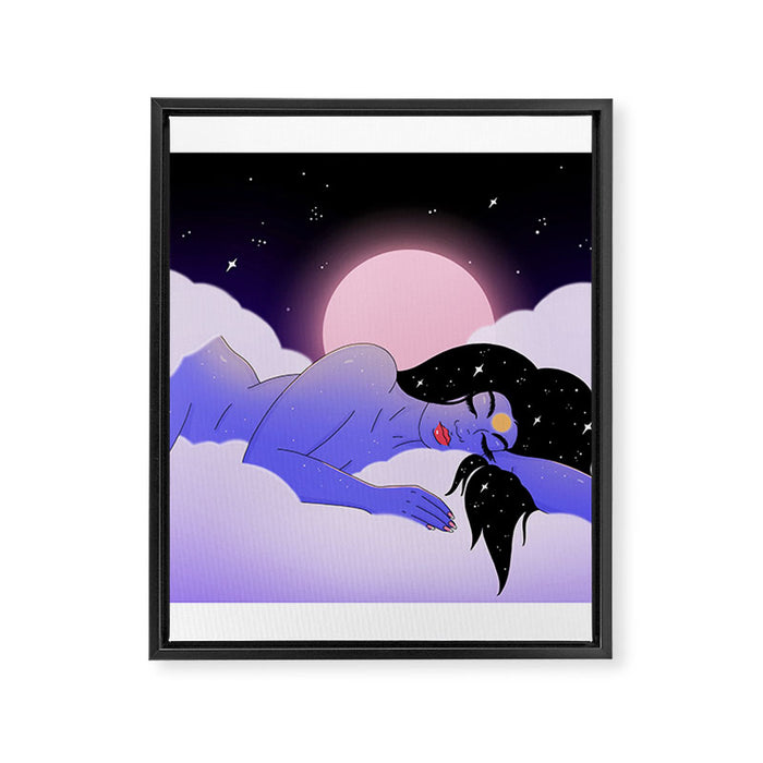 Sleeping Framed Canvas Print Gallery Image 1